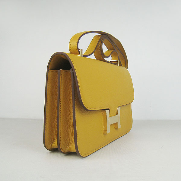 7A Hermes Constance Togo Leather Single Bag Yellow Gold Hardware H020 - Click Image to Close